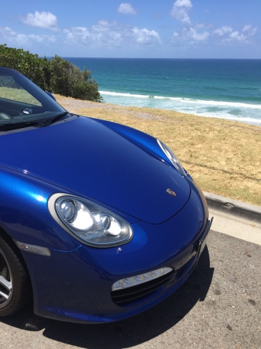 Porsche Boxster S Convertible @ Sunshine Beach near Noosa Heads from Noosa Sports Car Hire on the Sunshine Coast Queensland Australia